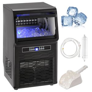 Macchina Commerciale per Cubetti di Ghiaccio LED Digitale, Capacità 70 libbre/24H con Contenitore da 60kg, 36 Cubetti di Ghiaccio in 15 Minuti, 220V - Product Image 1