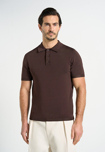 Polo à manches courtes en tricot pour homme, style décontracté, coupe classique, couleur unie, tissu durable 220g, toutes tailles disponibles - Product Image 1
