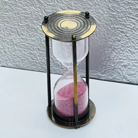 Reloj de arena de 6'' de latón macizo con acabado Commando y diseño 3D de animal/ángel |   Pie Decorativo Vintage para Mesa de Graduación