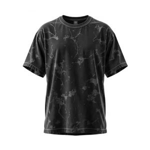 เสื้อยืดผู้ชายสไตล์วินเทจฟอกสีแบบแอซิดวอช เสื้อผ้าสตรีทแวร์ - Product Image 2
