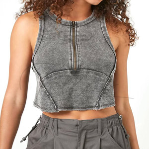 Best Arrival Women <b>Crop</b> <b>Top</b> T-Shirt New Fashion Formal Style Lightweight Comfortable Design Acid Wash Cotton Canvas Breathable - Product Image 5