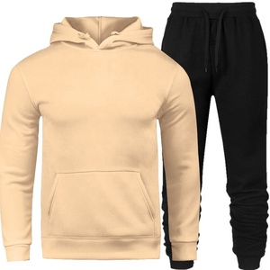 Traje deportivo liso para hombre, chándal con capucha, Conjunto de sudadera en blanco, entrenamiento, sanzug, de fábrica - Product Image 4