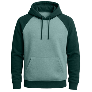 Sudadera con Capucha para Hombre, Manga Raglán, Felpa de Algodón, Color Sólido, con Bolsillo, Estilo Casual, para Otoño, Corte Regular - Product Image 3
