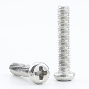 100 piezas/bolsa Tornillo de máquina de cabeza Phillips cruzada de acero niquelado M1.2 M1.4 M1.6 M2 M2.5 M3 M4 M5 M6 Tornillo de máquina de cabeza redonda - Product Image 4