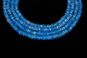 ลูกปัดหินอพาไทต์นีออนสีเรียบ Heishi ขนาด5-5.5มม. - Product Image 2