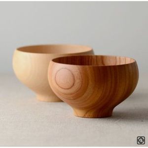 Bol de service en bois de luxe pour fruits, salades et collations – Bols en bois élégants - Product Image 1