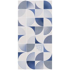 Carrelage carré en porcelaine émaillée premium, résistant à l'usure, design abstrait bleu, décoration pour salon, cuisine, salle de bain - Product Image 4