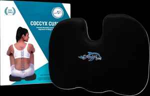 Coussin ergonomique pour le coccyx, soulagement des douleurs du coccyx, support de siège en mousse à mémoire de forme pour chaise de bureau, conduite automobile et alignement de la colonne vertébrale - Product Image 3