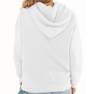 Nueva Sudadera con Capucha para Mujer 2026, Sudadera Blanca con Capucha, Felpa de Algodón, Informal, con Bolsillos, para Otoño - Product Image 3