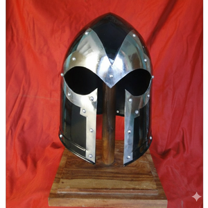 Casco Corintio Griego Antiguo con Pluma Negra, Disfraz Ateniense Espartano con Detalles en Latón y Acero, Decoración para el Hogar, Estilo Medieval de Rey - Product Image 3