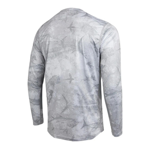 เสื้อตกปลา UPF 50 ขายส่งจากโรงงาน ผลิตภัณฑ์สำหรับกีฬากลางแจ้ง น้ำหนักเบา แห้งเร็ว ป้องกันรังสียูวี แขนยาว - Product Image 3