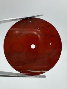 red jasper Watch Dial 28.5 mm One Sided Polished Watch <b>Face</b> 0.6 mm Thick 2mm Center Hole - Product Image 2