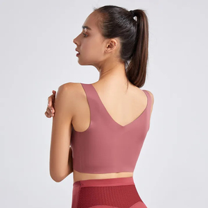 Fitness Sports <b>Bra</b> Women Front Design Adjustable Straps Yoga Wear Breathable Wireless Support High <b>Stretch</b> Top - Product Image 3