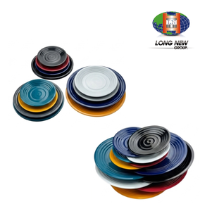Assiettes rondes en plastique de qualité alimentaire LONGNEW pour les événements de restauration et les réunions de famille - Product Image 1