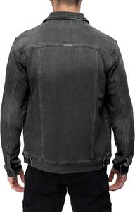 Blousons en jean vintage slim fit pour homme, design personnalisé, haute qualité, 100% coton, étiquette lavée, col rabattu, style streetwear - Product Image 4