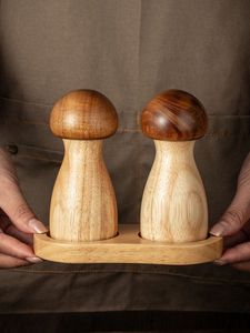 Wooden Salt Pepper Shaker For Kitchen Counter Organization And Stylish Dining Table <b>Spice</b> <b>Storage</b> Solution - Product Image 2