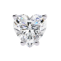Boucles d'oreilles clous en moissanite taille cœur, argent sterling 925 plaqué rhodium, bijoux étincelants pour femme, cadeau