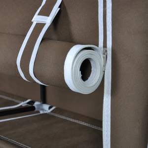 Porte-chaussures léger marron thermolaqué à suspendre sur porte, tubes de 45,3x11,0x43,3 pouces - Product Image 6