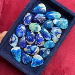Natural Blue Afghanite Cabochon Loose Gemstone Wholesale Polished Flatback Afghanite Stone for Jewelry Making - Product Image 5