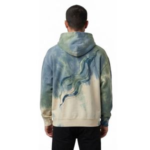 Custom Loose Fit Cotton Men <b>Tie</b> <b>Dye</b> <b>Hoodies</b> Retro Graphic Pullover Washed Finish Casual Streetwear Drop Shoulder - Product Image 2