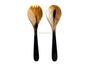 Natural Buffalo Horn <b>Dessert</b> Spoon Short Cutlery Tea Spoon Tabletop Natural Organic Spoon at Affordable Price FROM AALIYAN IMPEX - Product Image 6