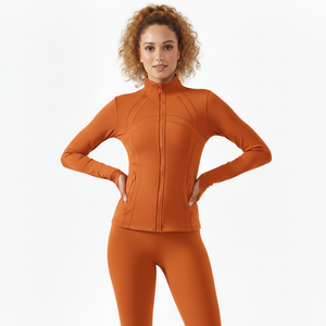 Wholesale Women's Jacket Eco friendly Spandex Nylon Fitness Gym yoga set Skinny Fit Premium Quality High Performance Yoga top - Product Image 1