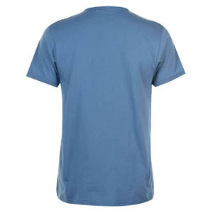 Camiseta de Cuello Redondo Azul para Hombre, Manga Corta, Algodón, Informal, Verano, Básica, con Logotipo Personalizado, OEM, ODM, Ropa al por Mayor - Product Image 2