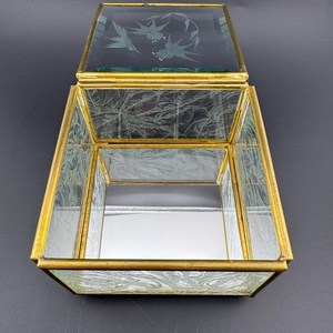 Hexagon Shape Glass Jewelry <b>Box</b> with Gold Brass Frame New Design Ring <b>Earring</b> Necklace Jewelry Storage <b>Box</b> Vanity <b>Box</b> - Product Image 1