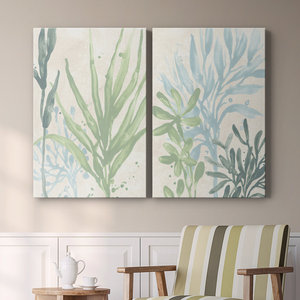 DreamCraft <b>Set</b> 2 Seagrass <b>Gallery</b> Wrapped Canvas Ready-to-Hang Vietnam <b>Wall</b> Art Pieces Seascape Paintings Intriguing <b>Wall</b> Decor - Product Image 5