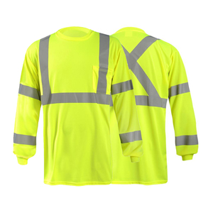 Camiseta Polo de Trabajo de Alta Visibilidad para Hombre, Ropa de Trabajo, Camiseta 100% Poliéster, Camiseta Polo de Seguridad Reflectante para Trabajo al Aire Libre - Product Image 3
