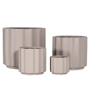 Modern Metal Flower <b>Pot</b> Decorative Planter Round Floor <b>Standing</b> Indoor Outdoor Garden Container - Product Image 4