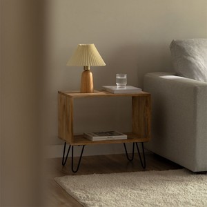 Table d'appoint en bois de manguier Vandana Amber Contour - Product Image 1