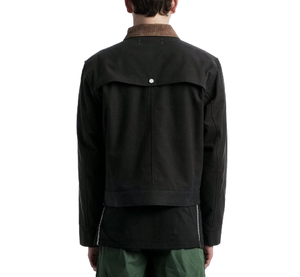 Veste de travail en toile denim pour homme avec logo personnalisé brodé sur le devant, résistante, pour électricien. - Product Image 4