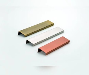 Stainless Steel Modern Minimalist Hidden Cabinet Handles Dresser Drawer Pulls-Eco-Friendly Durable Bedroom Bathroom <b>Kitchen</b> - Product Image 3