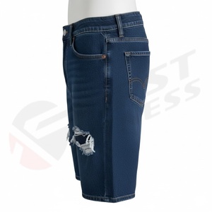 Best Quality Hot <b>Sale</b> Men's Fashion Solid Breathable Denim Shorts Casual High Street Style - Product Image 3