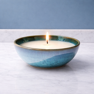 Emerald Tide Ceramic Candle Vessel Wide Bowl Thick Durable Heat Resistant Smooth Gloss Glaze Single Wick Premium Home Decor - Product Image 6