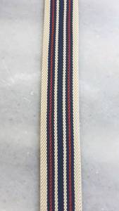 Striped Jacquard Woven <b>Elastic</b> Webbing with High Tenacity for Garment Use-Polyester/Nylon Material - Product Image 1