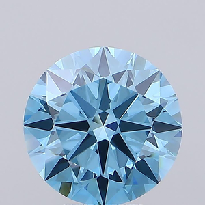 Diamante azul sintético de corte brillante redondo para la fabricación de joyas - Product Image 1
