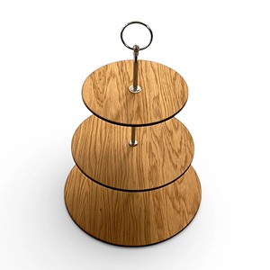 Heart Shape Wooden Three Tier Cake Stand Decorative Dessert Display Ideal For Wedding Birthday And Party Decor From India - Product Image 2