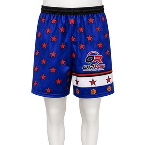 กางเกงบาสเก็ตบอลพิมพ์ลายดาวสีน้ำเงินสำหรับผู้ชาย ORVO SPORTS พิมพ์ลายด้วยความร้อน แห้งเร็ว เอวยางยืด ปิดด้วยเชือกผูก สไตล์ชายหาด - Product Image 1