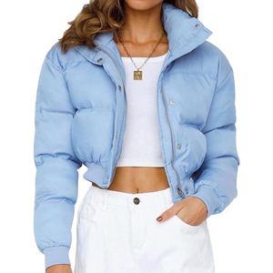 Chaqueta acolchada ligera de invierno, informal, de talla grande, personalizada OEM, para mujer, impermeable, estilo urbano, 2 colores. - Product Image 3