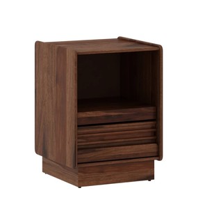 Modern Solid Wood Nightstand With 1 Drawer And Open <b>Shelf</b> Storage Bedroom Furniture Scandinavian Design - Product Image 3