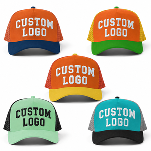 Custom Five Panel Trucker <b>Hat</b> Breathable Mesh Snapback Premium Embroidery Private Label Wholesale <b>Cap</b> Manufacturer - Product Image 6