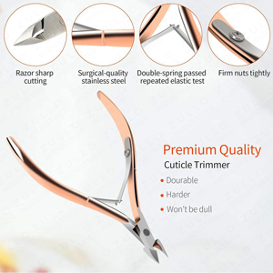 Coupe-cuticules professionnel en acier inoxydable allemand, demi-orné, pour manucure et soins de beauté - Product Image 5