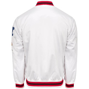Veste de baseball rétro formelle personnalisée avec broderie de logo, tissu en satin de soie 100%, unisexe - Product Image 3