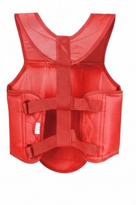Protector Corporal de Boxeo QST, Protector de Pecho de Cuero PU Rojo, Equipo de Protección para Entrenamiento de MMA, Muay Thai, Karate y Boxeo - Product Image 2