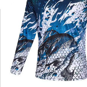 Chemise de pêche à manches longues 100% coton pour homme, séchage rapide, vêtements d'extérieur, sublimation - Product Image 5