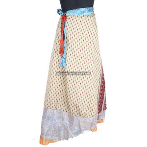 New <b>Skirts</b> Vintage Style Silk <b>Wrap</b> <b>Skirts</b> Indian Magic Silk <b>Wrap</b> <b>Skirt</b> Reversible Silk Magic 38 Inch <b>Wrap</b> Halter Tube - Product Image 3