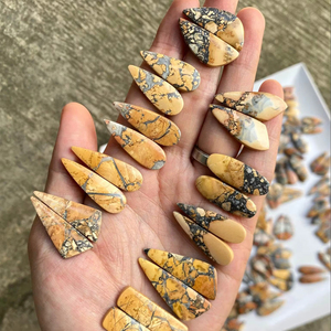 Par de cabujones de jaspe Maligano, lote al por mayor de formas y tamaños variados, el mejor jaspe Maligano natural para joyería y manualidades. - Product Image 1