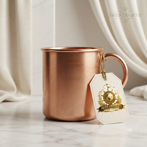 Taza Moscow Mule de Cobre Puro, Acabado Pulido Suave, Hecha a Mano, Vajilla de Metal Sólido, Venta al por Mayor, Taza para Cerveza, Cócteles y Agua - Product Image 1